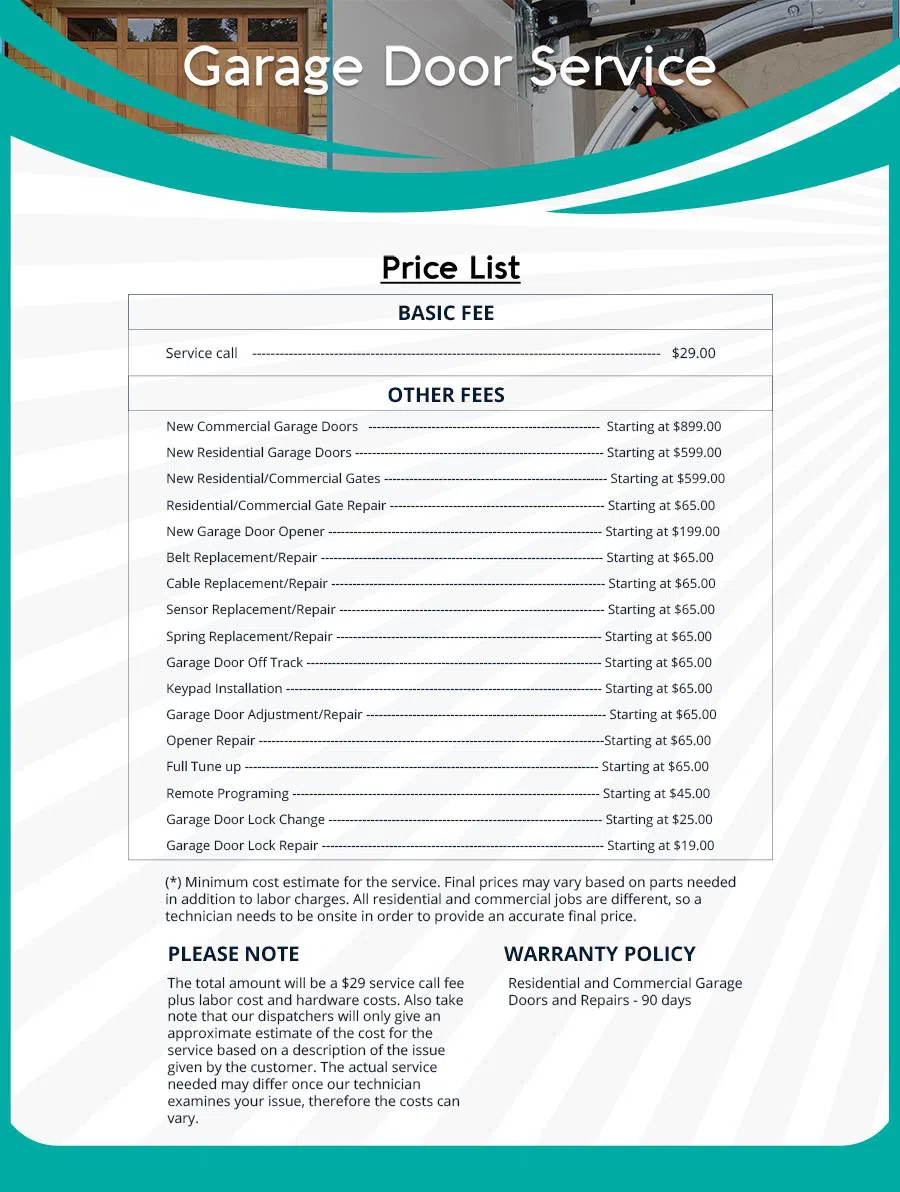 Garage Door Mobile Service Repair Chanhassen, MN 612-444-1868